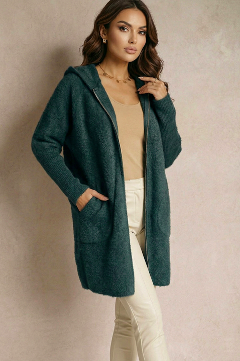 ERNIOFA PETROL kardigán, Szín: petrolkék, IVET.HU - A te online butikod.