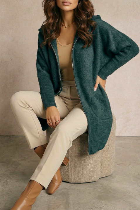 ERNIOFA PETROL kardigán, Szín: petrolkék, IVET.HU - A te online butikod.