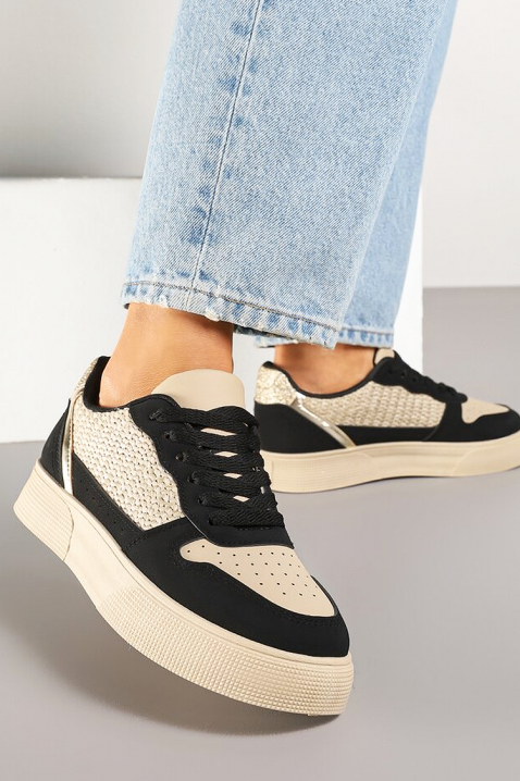 SELONZA női tornacipő, Szín: bézs/fekete, IVET.HU - A te online butikod.