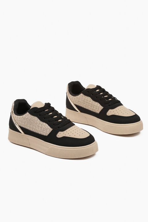 SELONZA női tornacipő, Szín: bézs/fekete, IVET.HU - A te online butikod.