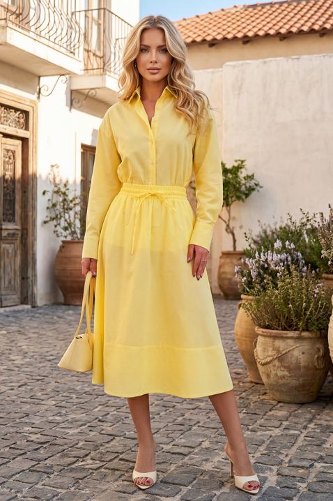 SOLARIA YELLOW szett, légies szoknya és finom, bő szabású blúz, Szín: sárga, IVET.HU - A te online butikod.