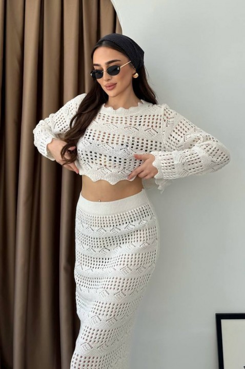VIKTORIA ECRU csábító kötött kétrészes szett, Szín: ekrü, IVET.HU - A te online butikod.