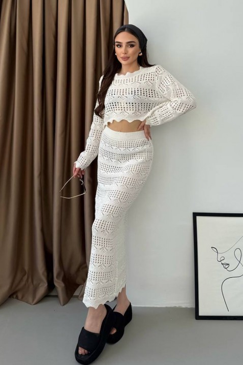 VIKTORIA ECRU csábító kötött kétrészes szett, Szín: ekrü, IVET.HU - A te online butikod.