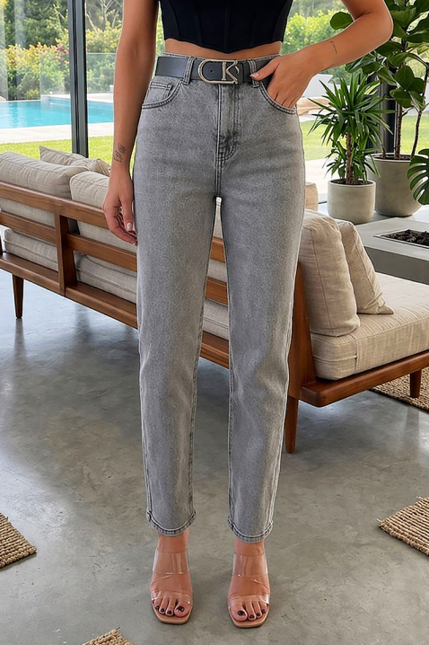 RENZITA női magas derekú, egyenes szabású farmer, Szín: denim, IVET.HU - A te online butikod.