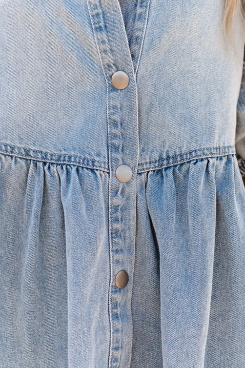 OLBIA nyári rövid farmerruha gombokkal, Szín: denim, IVET.HU - A te online butikod.