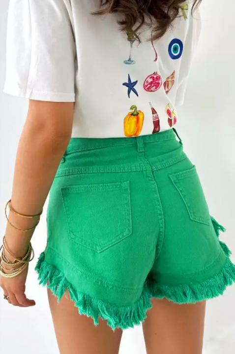 TIMANA női farmer rövidnadrág friss nyári akcentussal, Szín: denim, IVET.HU - A te online butikod.