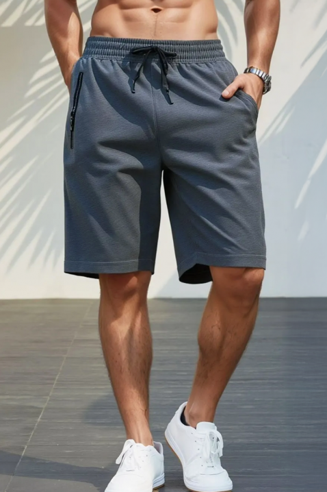 VINTORO szürke férfi sportnadrág gumis derékkal, cipzáras zsebbel, Szín: szürke, IVET.HU - A te online butikod.