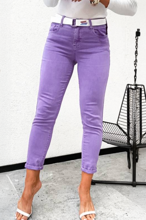 LILSENA rugalmas anyagú női farmer lila színben, Szín: lila, IVET.HU - A te online butikod.