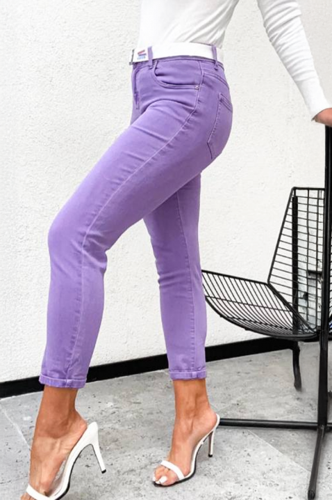 LILSENA rugalmas anyagú női farmer lila színben, Szín: lila, IVET.HU - A te online butikod.