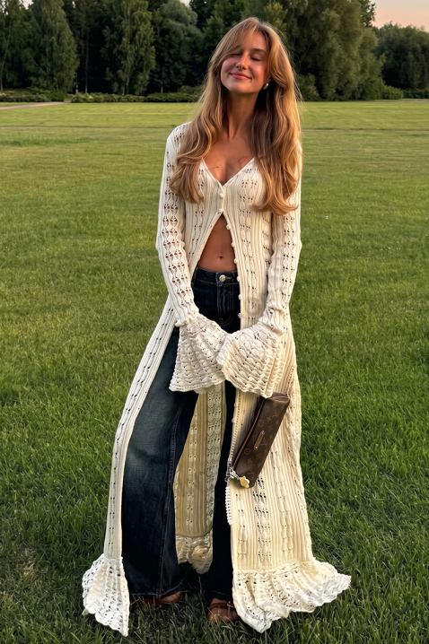 FENERITA multifunkcionális kötött kardigán légies fazonnal, Szín: bézs, IVET.HU - A te online butikod.