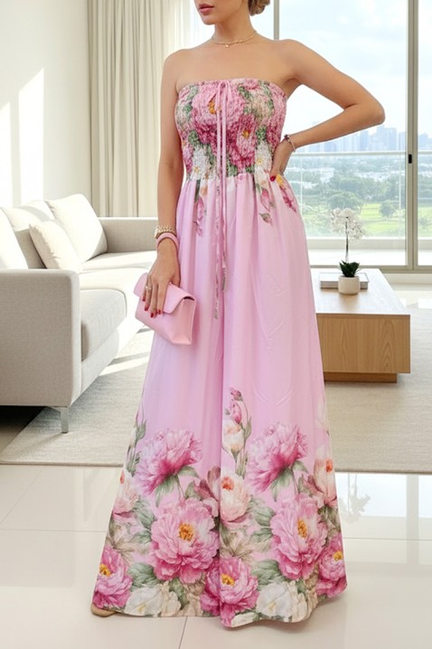 LAREZA női hosszú ruha virágmintával, trendi fazonnal, Szín: multicolor, IVET.HU - A te online butikod.