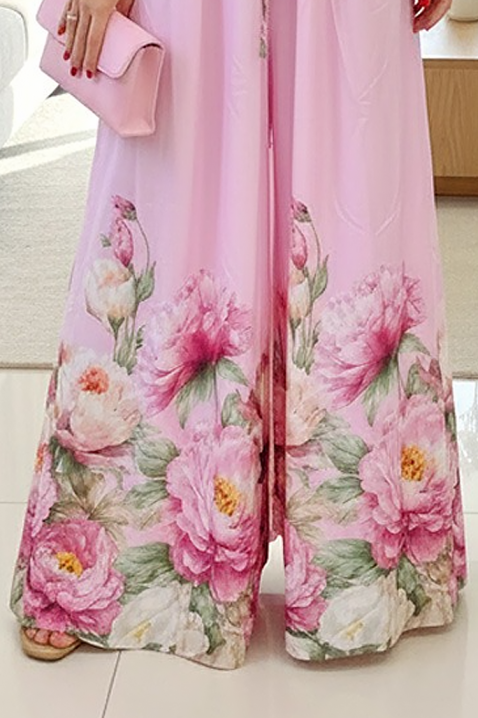 LAREZA női hosszú ruha virágmintával, trendi fazonnal, Szín: multicolor, IVET.HU - A te online butikod.