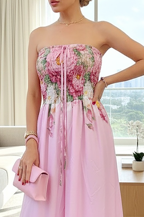 LAREZA női hosszú ruha virágmintával, trendi fazonnal, Szín: multicolor, IVET.HU - A te online butikod.