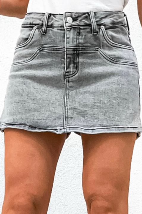 SIVALZA női farmer nadrág - szoknya divatos szürke színben, Szín: szürke, IVET.HU - A te online butikod.