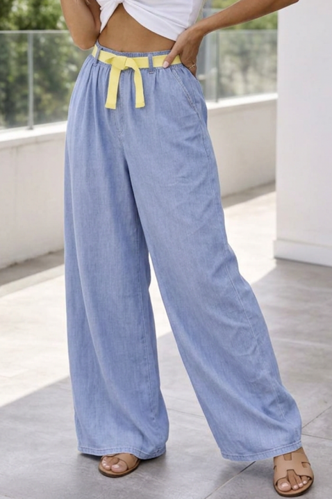 LUXERA SKY bő szabású farmer övvel, Szín: denim, IVET.HU - A te online butikod.