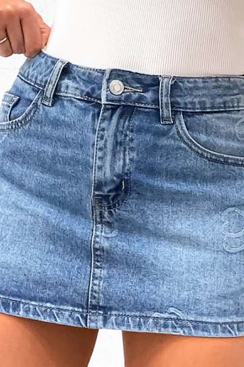 LOVIREA magas derekú farmer nadrág-szoknya, Szín: denim, IVET.HU - A te online butikod.