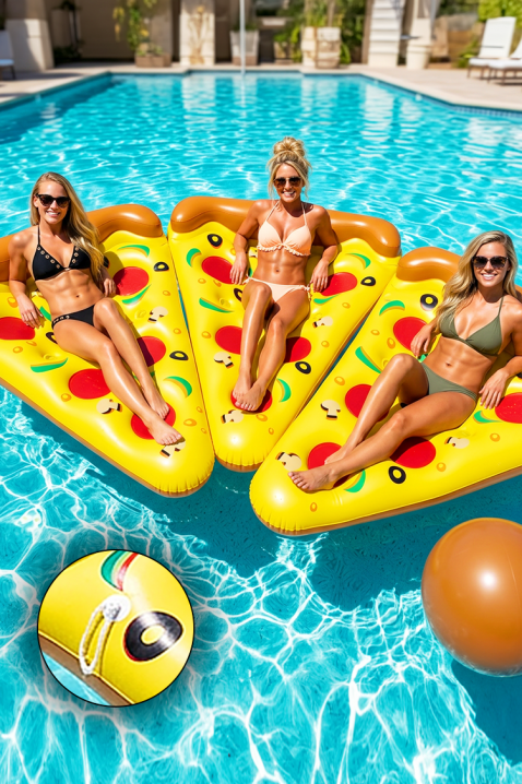 PIZZASLICE felfújható strandmatrac pizza formávalIVET.HU - A te online butikod.