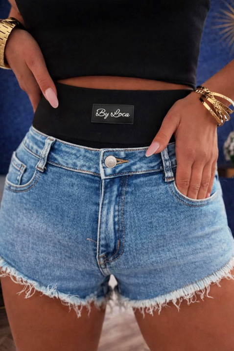 LEXIE BLUE női vintage hatású rövid farmernadrágIVET.HU - A te online butikod.