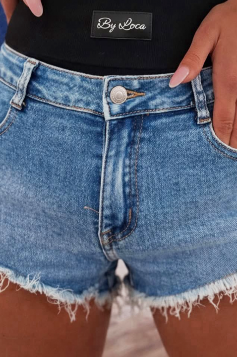 LEXIE BLUE női vintage hatású rövid farmernadrágIVET.HU - A te online butikod.