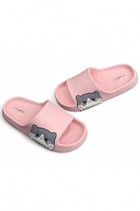 KEYTINA PINK női papucs cica mintával, Szín: rózsaszín, IVET.HU - A te online butikod.