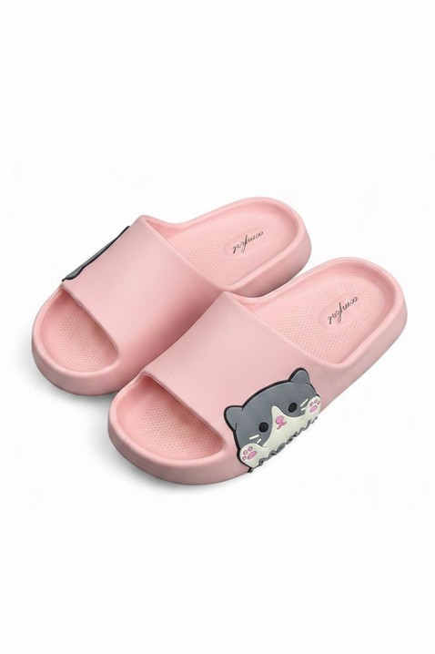 KEYTINA PINK női papucs cica mintával, Szín: rózsaszín, IVET.HU - A te online butikod.