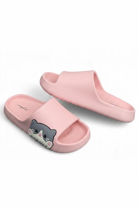KEYTINA PINK női papucs cica mintával, Szín: rózsaszín, IVET.HU - A te online butikod.