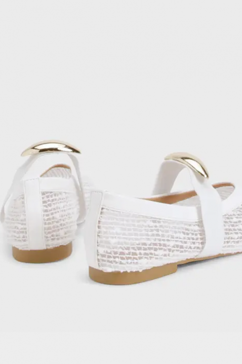 GALENITA WHITE női balerina cipő díszítőpánttal, Szín: fehér, IVET.HU - A te online butikod.