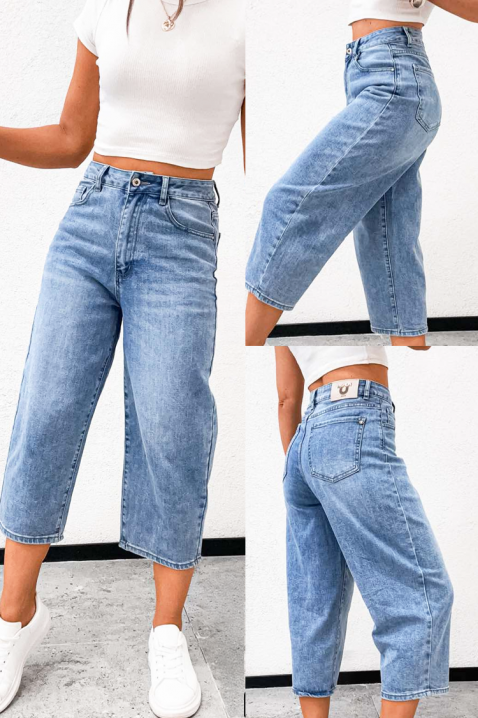 JIRADA női magas derekú farmer széles szárral, Szín: denim, IVET.HU - A te online butikod.