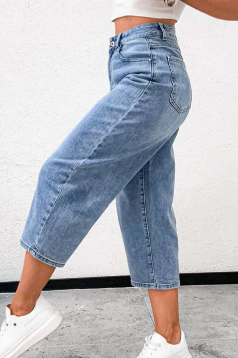 JIRADA női magas derekú farmer széles szárral, Szín: denim, IVET.HU - A te online butikod.