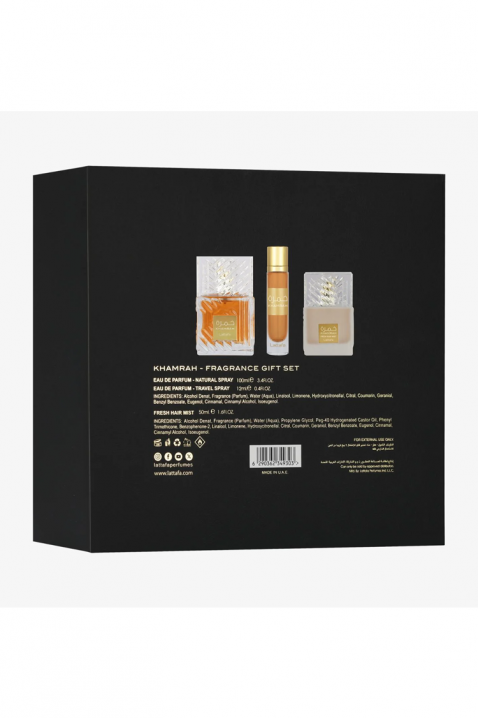 Lattafa Khamrah EDP 100 ml + EDP 12 ml + Hajpermet 50 ml unisex arab szettIVET.HU - A te online butikod.