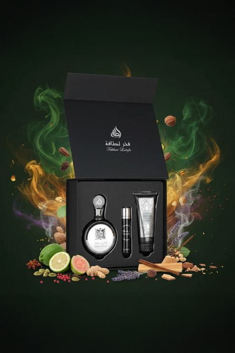 Lattafa Fakhar Men Edp 100 ml + Edp 12 ml + Tusfürdő 100 ml férfi arab készletIVET.HU - A te online butikod.