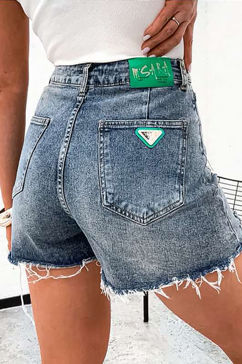 JOLYNA női magas derekú, szakadt hatású farmernadrág, Szín: denim, IVET.HU - A te online butikod.