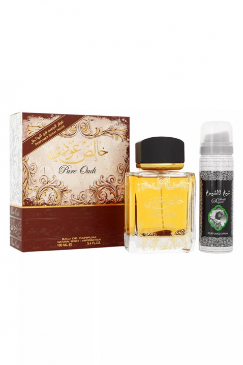 Unisex arab szett Lattafa Pure Oudi EDP 100 ml + dezodor 50 mlIVET.HU - A te online butikod.