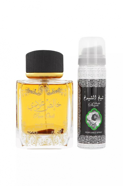 Unisex arab szett Lattafa Pure Oudi EDP 100 ml + dezodor 50 mlIVET.HU - A te online butikod.