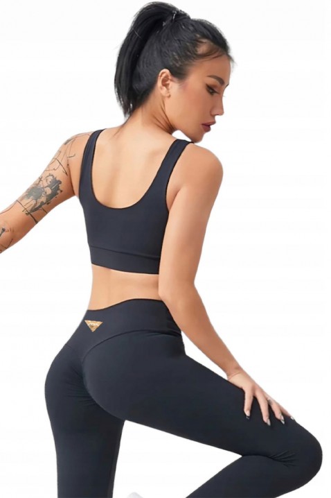 BERLINARA női pamut sportleggings magas derekú és alakformáló hatással, Szín: fekete, IVET.HU - A te online butikod.