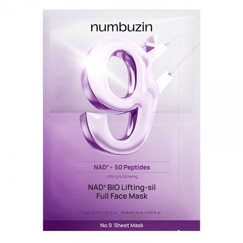 NUMBUZIN Маска ліфтингова для обличчя з коензимом No.9 NAD+ BIO Lifting-sil Full Face Mask 26 mlIVET.HU - A te online butikod.