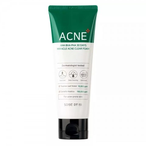 SomeByMi AHA-BHA-PHA 30 Days Miracle Acne Clear Foam 100mlIVET.HU - A te online butikod.