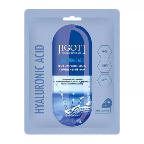 Jigott Hyaluronic Acid Real Ampoule Mask 27 mlIVET.HU - A te online butikod.