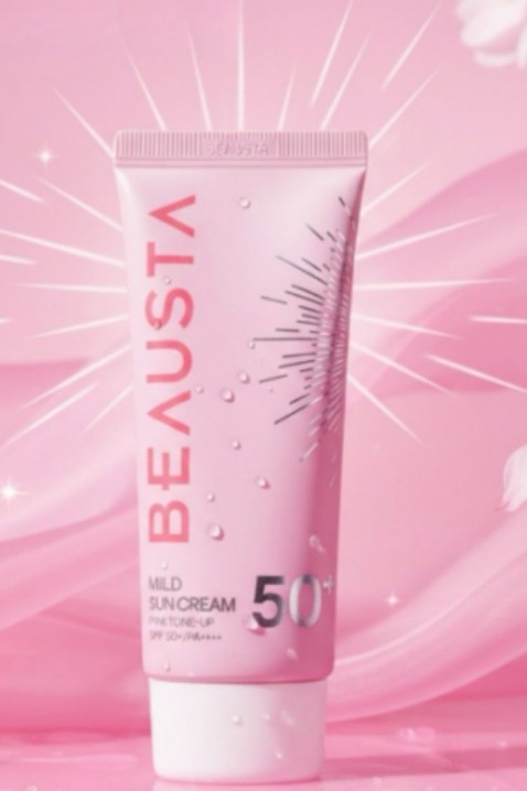 BEAUSTA Mild Sun Cream Pink Tone-Up SPF50+ 50 mlIVET.HU - A te online butikod.