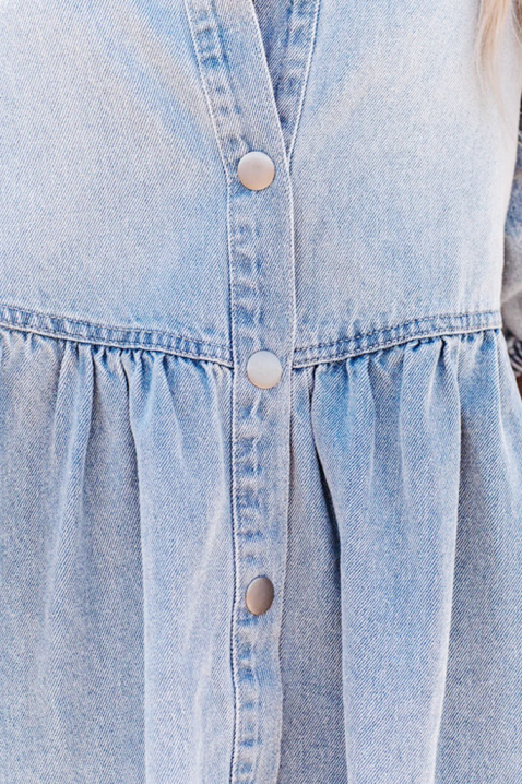 OLBIA nyári rövid farmerruha gombokkal, Szín: denim, IVET.HU - A te online butikod.