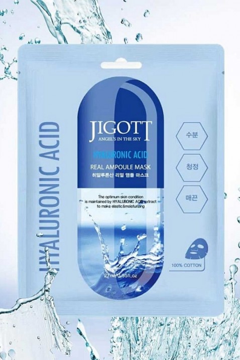 Jigott Hyaluronic Acid Real Ampoule Mask 27 mlIVET.HU - A te online butikod.
