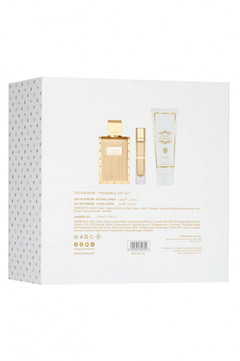 Lattafa The Kingdom Men EDP 100 ml + EDP 12 ml + tusfürdő 100 ml férfi arab szettIVET.HU - A te online butikod.