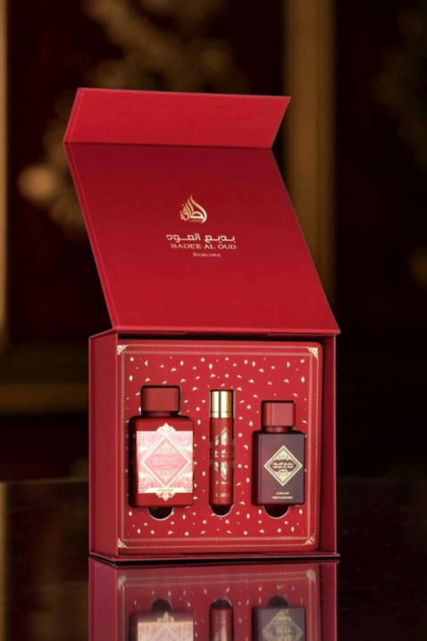 Lattafa Bade`e Al Oud Sublime EDP 100 ml + 12 ml EDP + hajpermet 50 ml unisex arab szettIVET.HU - A te online butikod.