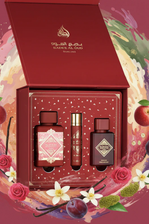 Lattafa Bade`e Al Oud Sublime EDP 100 ml + 12 ml EDP + hajpermet 50 ml unisex arab szettIVET.HU - A te online butikod.