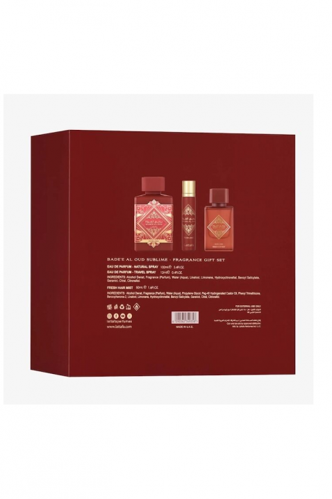 Lattafa Bade`e Al Oud Sublime EDP 100 ml + 12 ml EDP + hajpermet 50 ml unisex arab szettIVET.HU - A te online butikod.