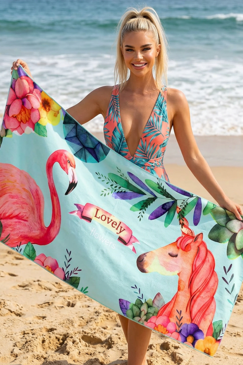 TROPICANIA tengeri mintás strandtörölköző 90x180 cm, Szín: multicolor, IVET.HU - A te online butikod.