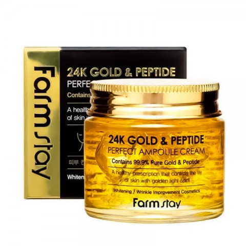 FarmStay 24K Gold & Peptide Perfect Ampoule Cream 80 mlIVET.HU - A te online butikod.