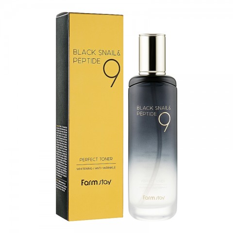 FarmStay Black Snail & Peptide 9 Perfect Toner 120 mlIVET.HU - A te online butikod.