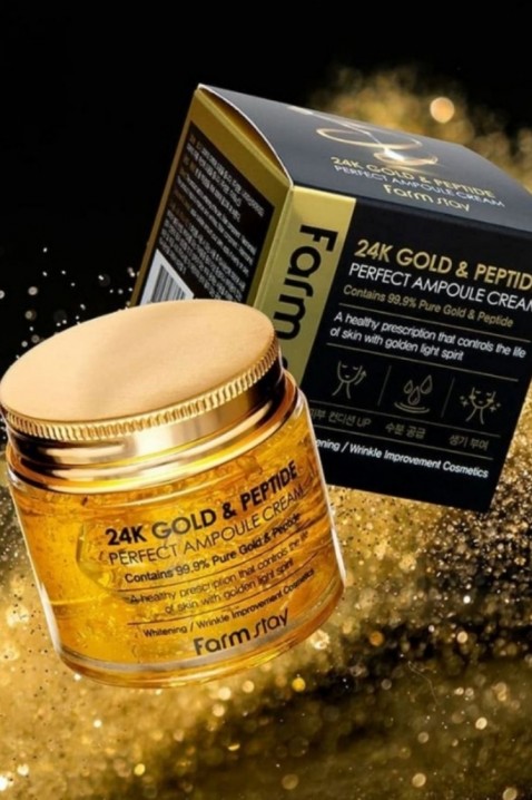 FarmStay 24K Gold & Peptide Perfect Ampoule Cream 80 mlIVET.HU - A te online butikod.