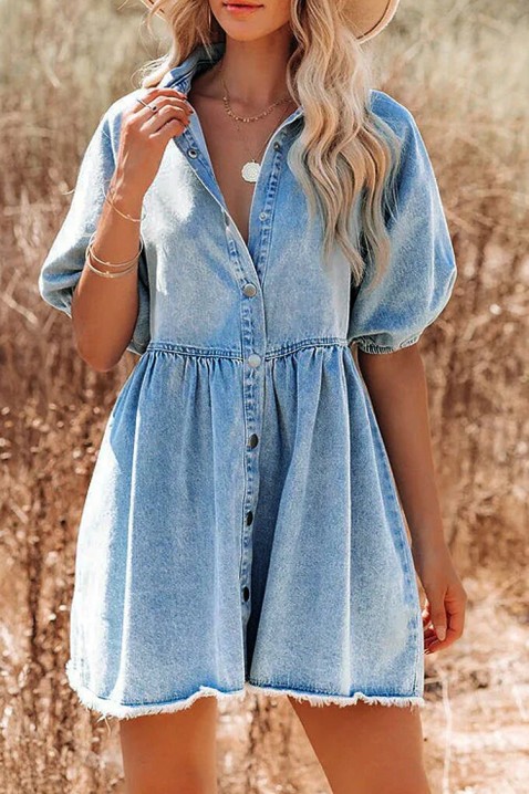 OLBIA nyári rövid farmerruha gombokkal, Szín: denim, IVET.HU - A te online butikod.